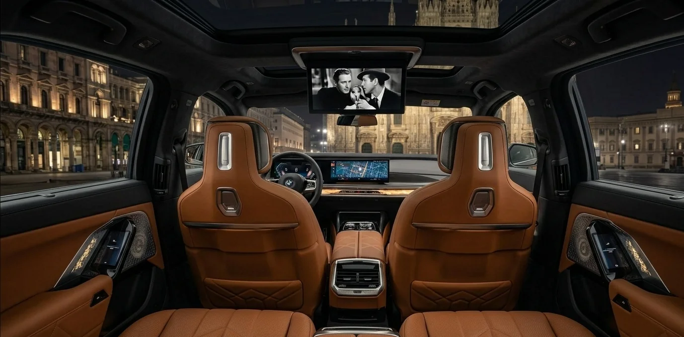BMW i7 interni di lusso