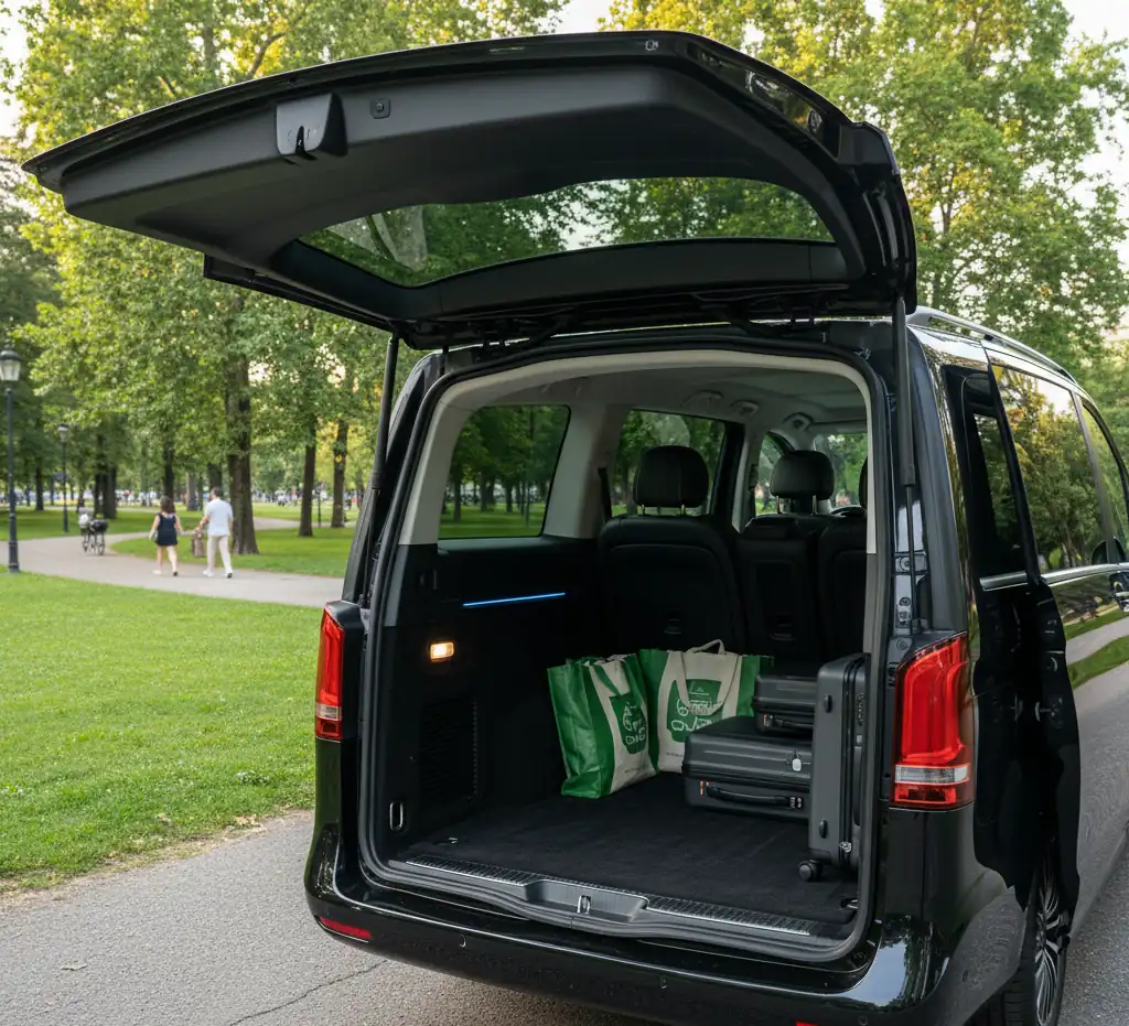 Mercedes EQV con autista